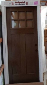 lot 401 image: Bayer Exterior Door, Pre-hung, 32 in. LH.