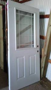 lot 424 image: TruTech Metal Exterior Half View Door, 36 in.