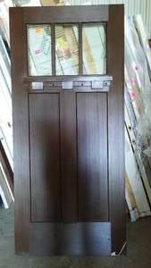 lot 437 image: Bayer Prairie Glass Shaker Style 36 in. Door.