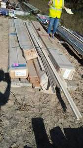 lot 136 image: Misc. Assortment Vinyl Siding, J channel, Corners.