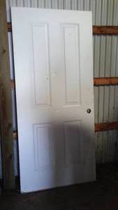 lot 422 image: Bayer Metal Exterior Panel Door, 36 in.