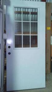 lot 423 image: TruTech Metal Exterior Half View Fire Door, 36 in.