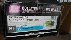 lot 808 image: Grip Rite  Collated Roofing Nails 1   in. and More.