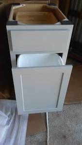 lot 839 image: Base Cabinet w) Drawer and Waste bins.