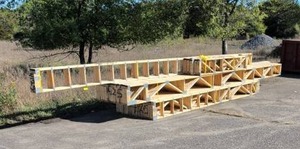 lot 146 image: Set of floor trusses and one set of roof trusses.
