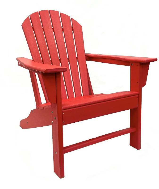 lot 8 image: Adirondack Chair - Classic Polywood Red