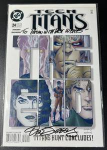 lot 55 image: Teen Titans #24 DC Comic Book Signed by Jurgens