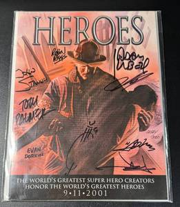 lot 51 image: Heroes #1 Comic Book Signed by Neal Adams, John Cassaday, Adam Kubert, Jae Lee, Joe Quesada, Robin Riggs, Tom Palmer and Other Creators Marvel