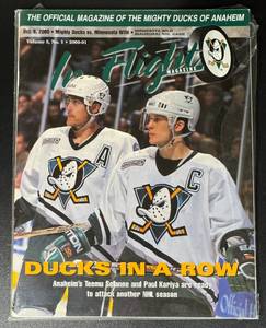 lot 85 image: Minnesota Wild Program From 1st NHL Game vs. Mighty Ducks - October 6, 2000 Hockey