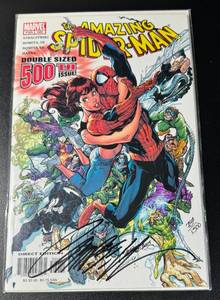 lot 11 image: Amazing Spider-Man #500 Signed by J. Scott Campbell Limited Series Numbered 7861500 With COA