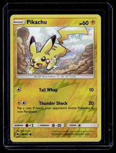 lot 22 image: Pikachu Reverse Foil 2017 Pokemon SM Burning Shadows Card 40147