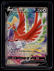 lot 32 image: Ho-Oh V #187 Silver Tempest Pokemon Card