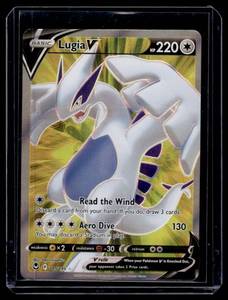 lot 34 image: Lugia V #185 Full Art Silver Tempest Rare Pokemon Card