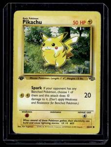 lot 97 image: Pikachu 1st Edition Pokemon Card #60
