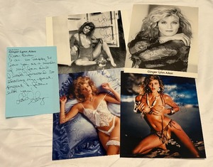 lot 60 image: Ginger Lynn Allen (4) Signed 8x10 Photos and Letter