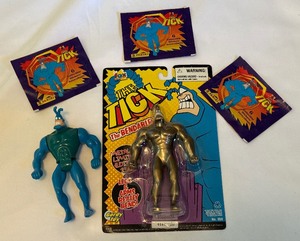 lot 139 image: The Tick Action Figure Toys and Stickers