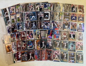 lot 166 image: Ivan Rodriguez and Mike Piazza Large Baseball Card Collection in Binder Sheets