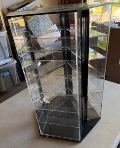 lot 171 image: Display Case For Baseballs, Cards, Watches Rotating with Lock