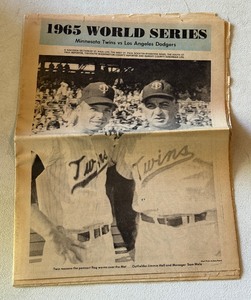 lot 173 image: 1965 World Series Newspaper from St. Paul Life