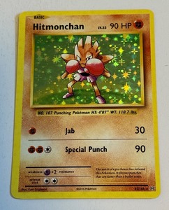 lot 176 image: Hitmonchan Holo Pokemon Card 62108
