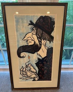 lot 5 image: Morton Garchik Signed Limited Edition Print Gimpel Framed 17.5x29.5