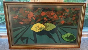 lot 8 image: Horst Streckenbach Signed and Numbered Abstract Print, Framed 26 12 x 17