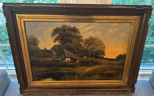 lot 14 image: Signed A. Galla Framed Landscape Oil Painting, 16x24 in Canvas