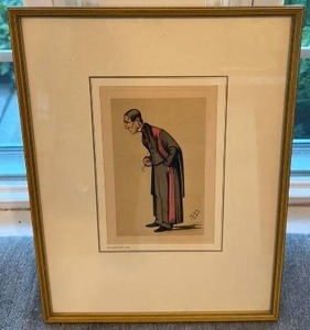 lot 27 image: Framed Caricature Print of Sir James Paget 11.5 x 15 Inches