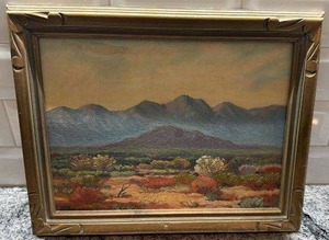 lot 31 image: Original Landscape Painting by Leon Goller Framed 11.5 x 14.5 Inches