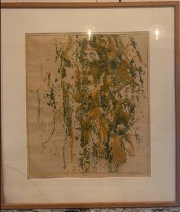lot 68 image: Signed Abstract Mixed Media Artwork by Noland Brown, 1969, Framed