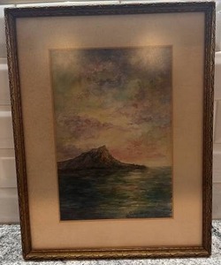 lot 71 image: Framed Signed Watercolor Painting by Grace Raymond Dated 1923