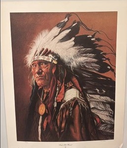 lot 92 image: Don Marco Signed Limited Edition Print Chief Little Wound 309350 with COA