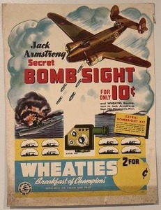 lot 102 image: Vintage Jack Armstrong Secret Bomb Sight Wheaties Promo Poster 12.5 x 17
