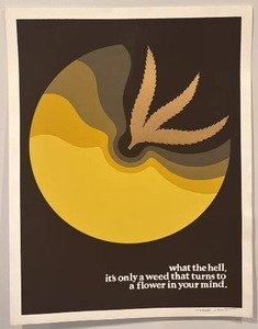 lot 108 image: Signed 20 x 26 Poster - Weed Flower Art by Howard W. Brinton
