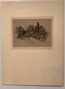lot 153 image: Marjorie C. Bates Bridge End, Warwick Print 7.25 x 9.25