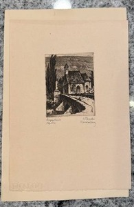 lot 157 image: Lot of 4 Vintage European Architectural Etchings