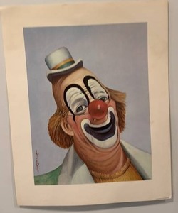 lot 162 image: 16 x 20 Clown Portrait Art Print by Emmett Kelly Jr.