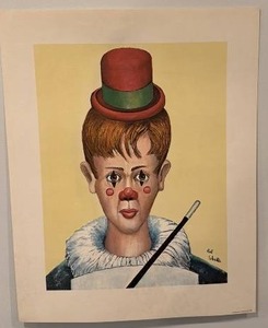lot 164 image: Red Skelton Clown Art Print 16 x 20
