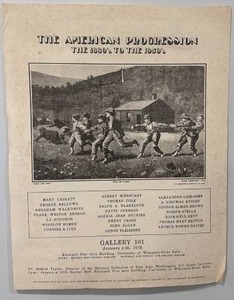 lot 167 image: The American Progression Art Exhibit Poster 1978 with Foxing 16.5 x 21.5 in