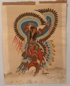 lot 175 image: Lot of 5 Woody Crumbo Native American Dance Art Prints 10.5 x 13 Inches