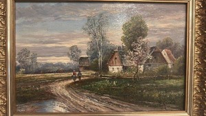 lot 180 image: Framed Landscape Oil Painting Signed 16 x 11.5 Inches