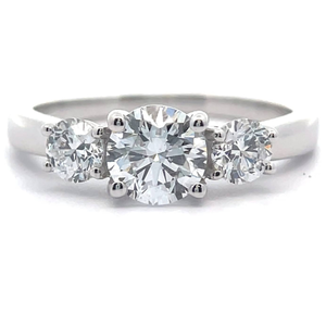 lot 11 image: 1.60 Carat Diamond Three-Stone Ring in 14k White Gold $1,999 Retail VIDEO
