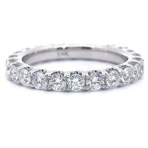 lot 12 image: 2.10 Carat Diamond Full Eternity Ring in 14k White Gold $2,475 Retail VIDEO