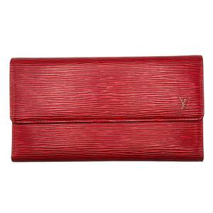 lot 11G image: Louis Vuitton Red Epi Leather Sarah Wallet Pre-Owned Retail $950