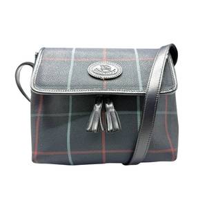 lot 32A image: Burberry Navy Blue Plaid Crossbody Bag Pre-Owned Retail $650