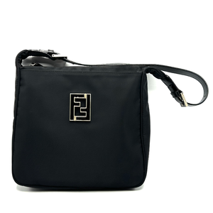 lot 1017 image: Fendi Black Nylon Shoulder Bag Pre-Owned Retail $850