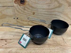 lot 64 image: Tablecraft 11069 Tadka Pan, 10-inch Length, 10 Oz Capacity, Non-Stick Coated Metal (lot of 2)