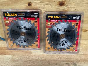 lot 120 image: Tolsen - Lot of 2 - Circular Saw Blade, 76430, 185x30MM, 24Teeth (0930258.9)