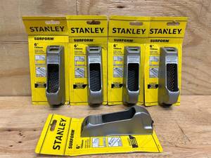 lot 179 image: Stanley Surform 6 in. L X 3.8 in. W Pocket Plane Die Cast Alloy Gray (lot of 5)