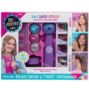 lot 226 image: Cra-Z-Art New Be Inspired Deluxe Braid, Bead & Twist Hair Designer, Unisex Tween Ages 8 and up